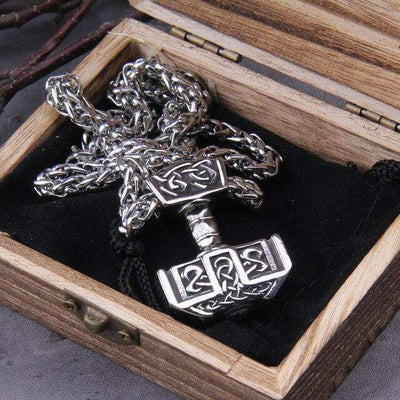 Collier Viking Marteau de Thor - Acier inoxydable-HERITAGE VIKING