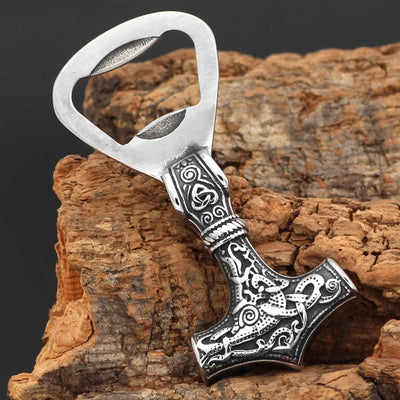 Ouvre-bouteille Mjolnir - acier inoxydable-HERITAGE VIKING