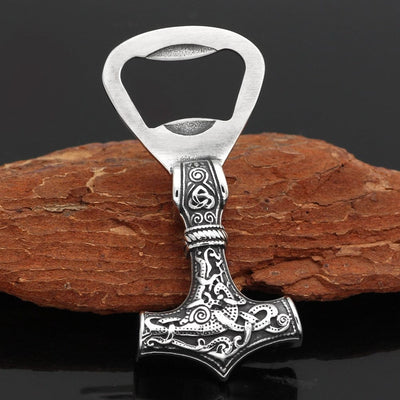 Ouvre-bouteille Mjolnir - acier inoxydable-HERITAGE VIKING