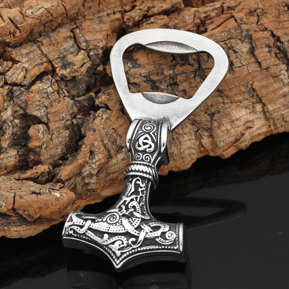 Ouvre-bouteille Mjolnir - acier inoxydable-HERITAGE VIKING