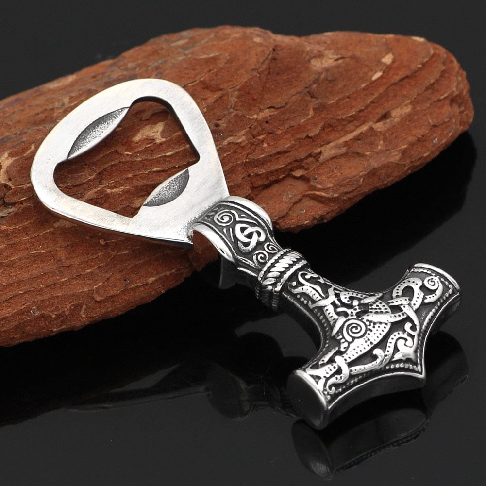 Ouvre-bouteille Mjolnir - acier inoxydable-HERITAGE VIKING