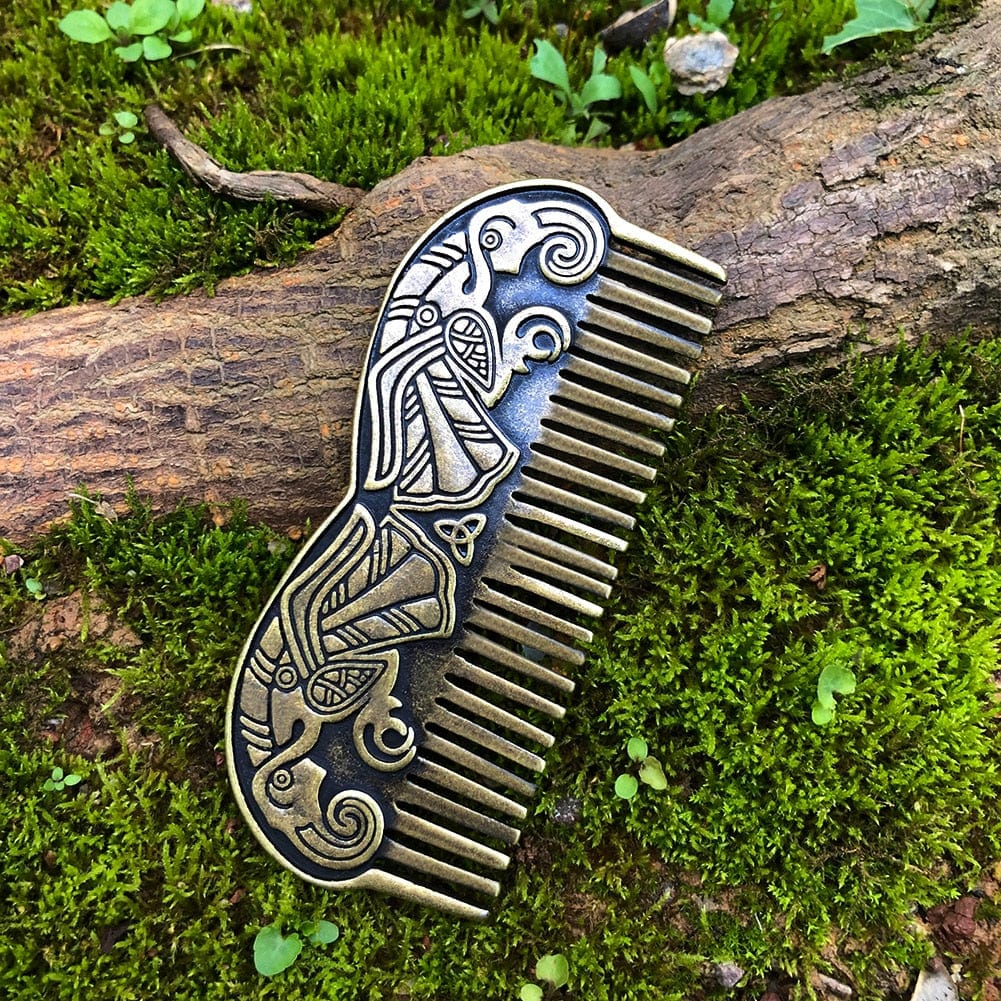 Peigne à barbe Viking - Corbeaux d'Odin-HERITAGE VIKING