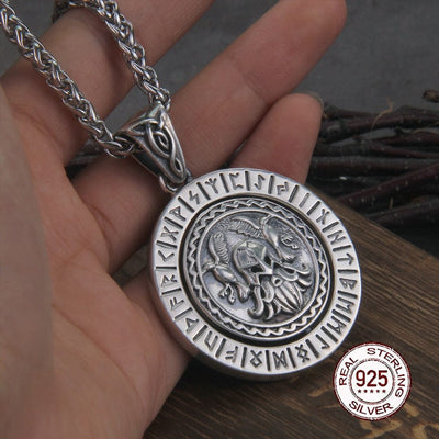 Pendentif en Argent Sterling 925 - La Puissance d'Odin-HERITAGE VIKING