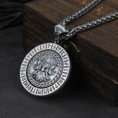 Pendentif en Argent Sterling 925 - La Puissance d'Odin-HERITAGE VIKING