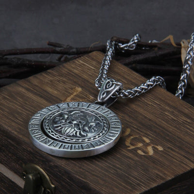 Pendentif en Argent Sterling 925 - La Puissance d'Odin-HERITAGE VIKING