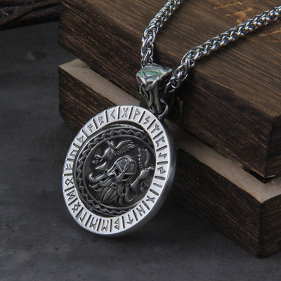 Pendentif en Argent Sterling 925 - La Puissance d'Odin-HERITAGE VIKING