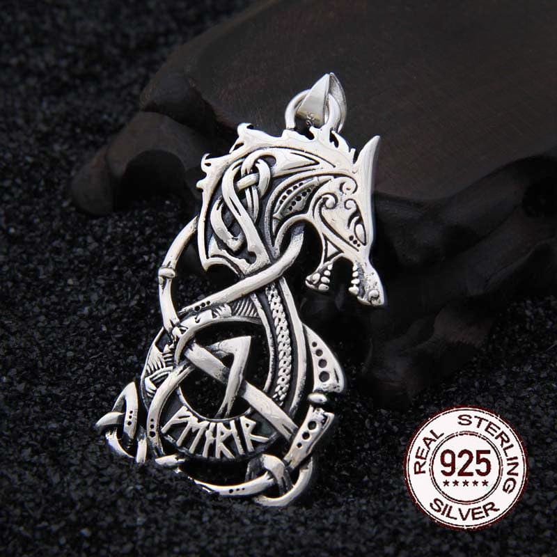 Pendentif en Argent Sterling 925 - La Rage de Fenrir-HERITAGE VIKING
