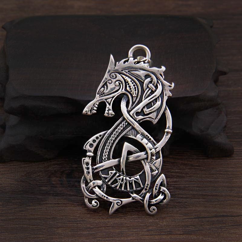 Pendentif en Argent Sterling 925 - La Rage de Fenrir-HERITAGE VIKING