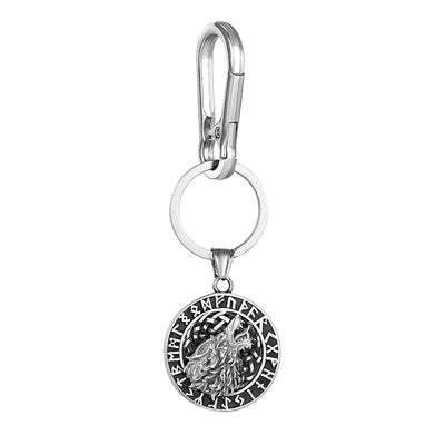Porte-clés le rugissement de Fenrir argenté-HERITAGE VIKING