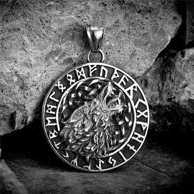 Porte-clés le rugissement de Fenrir argenté-HERITAGE VIKING