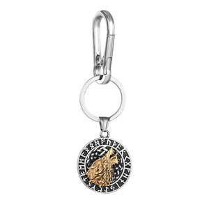 Porte-clés le rugissement de Fenrir doré-HERITAGE VIKING