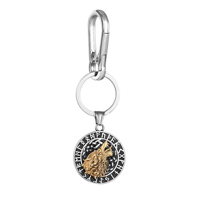 Porte-clés le rugissement de Fenrir doré-HERITAGE VIKING