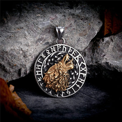 Porte-clés le rugissement de Fenrir doré-HERITAGE VIKING