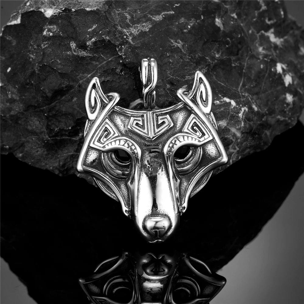 Porte-clés Viking Masque de Fenrir Argenté-HERITAGE VIKING