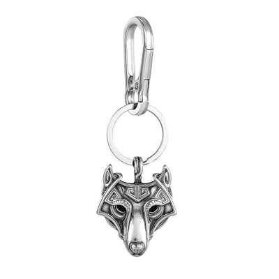 Porte-clés Viking Masque de Fenrir Argenté-HERITAGE VIKING