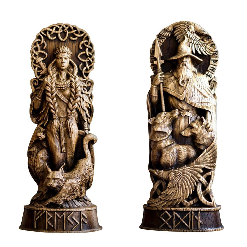 Statuette des dieux vikings en résine-HERITAGE VIKING