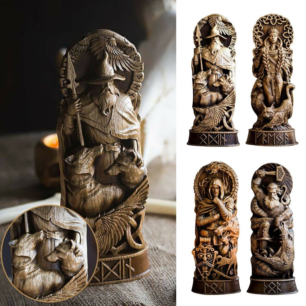 Statuette des dieux vikings en résine-HERITAGE VIKING