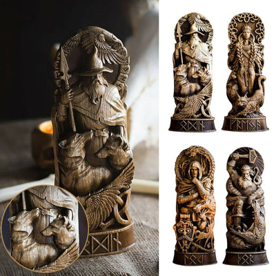 Statuette des dieux vikings en résine-HERITAGE VIKING