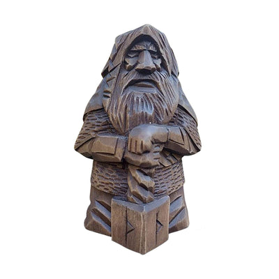 Statuette Viking en bois dieux nordiques-HERITAGE VIKING
