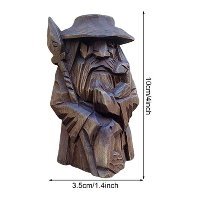 Statuette Viking en bois dieux nordiques-HERITAGE VIKING