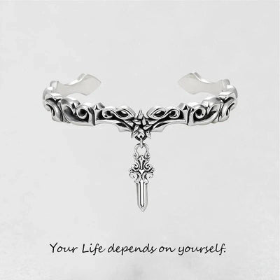 'Votre vie dépend de vous'' - Bracelet acier inoxydable-HERITAGE VIKING